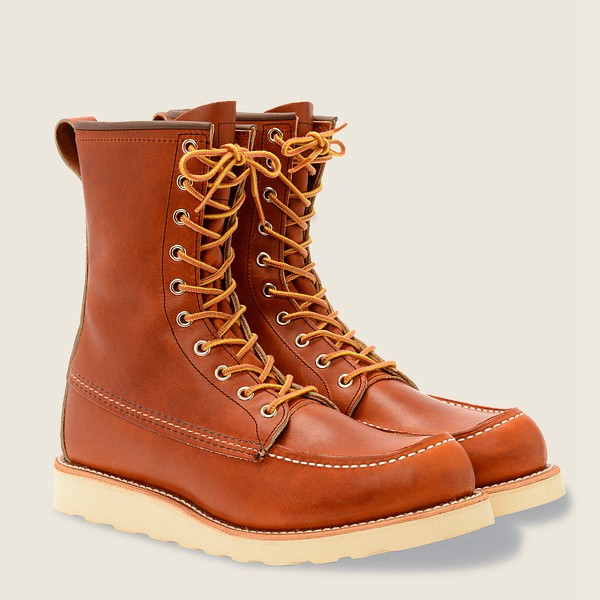 Botas Red Wing Heritage Hombre Marrom - Classic Moc – 8-Inch Legacy Cuero - 019-JTFXOC